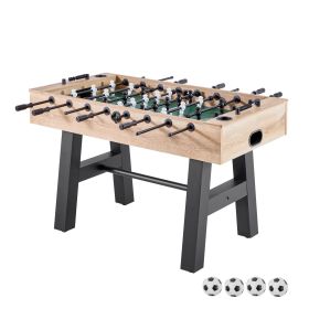 Foosball Table, 55 inch Standard Size Table, Indoor Full Size Foosball Tables for Home, Family, and Game Room, Durable Soccer Set, Includes 4 Balls