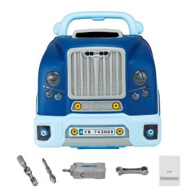 Engine Toy, 60 Pieces, Kids Mechanic Car Repair Set with Removable Parts, Lights and Sounds, Steering Wheel and Horn