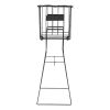 Tennis Ball Hopper, Holds 75 Tennis Balls, Pickleball Basket Cart with Wheels for Easy Pick Up, Portable Pickleball Caddy with Heavy-Duty Construction