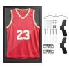 Jersey Frame Display Case, 31.5 x 23.6 x 1 in, Wooden Sport Jersey Shadow Box with 98% UV Protection PC Panel and Hanger