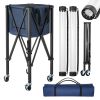 2-in-1 Tennis & Pickleball Hopper, with Pickup Tube, Foldable Pickleball Basket Cart with with Wheels, Holds 150 Tennis Balls or 260 Pickleballs