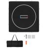 13x13 ft Wrestling Mat Inflatable, Martial Arts Thick Mat for Home Gym Exercise, PVC Foldable Training Mats with Circles and 600W Air Pump