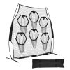 8 x 8 ft Football Trainer Throwing Net, Training Throwing Target Practice Net with 6 Target Pockets
