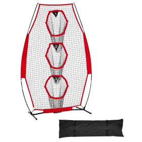 8 x 4 inch Football Trainer Throwing Net, Training Throwing Target Practice Net with 5 Target Pockets