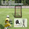 Lacrosse Rebounder for Backyard, 4x7 Ft Volleyball Bounce Back Net, Pitchback Throwback Baseball Softball Return Training Screen