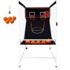 Arcade Cage Basketball Game, 2 Player Indoor Basketball Game, Home Dual Shot Sport with 5 Balls, 8 Game Modes, Electronic Scoreboard