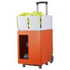 Tennis Ball Machine, Automatic Portable Tennis Ball Launcher, 100 Balls Tennis Training Practice Thrower, 5 Motors Multi-Mode Drills, 2+ Hours Play
