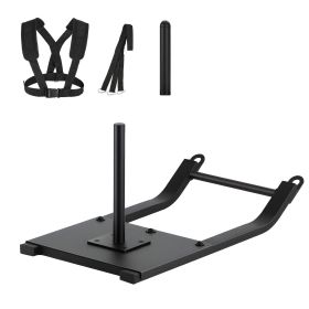 Weight Sled, Steel Power Sled, Fitness Strength Training Sleds for Athletic Exercise Speed Improvement, Workout Fitness Equipment with Harness