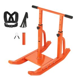 Weight Sled, Steel Power Sled, Fitness Training Sleds for Athletic Exercise Speed Improvement, Workout Equipment with Adjustable Height Handle