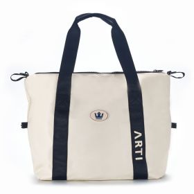 Cream duffle bag