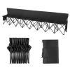 Portable Folding Bench, 8 Seat Foldable Soccer Bench with Side Pockets and Carrying Bag, Lightweight Sideline Seating with Back Rest for Football
