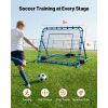 Soccer Rebounder Net, Quick-Switch Angle Soccer Goal Rebounder for Control, Passing Practice, Heavy-Duty Iron Frame & PE Net