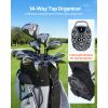 Golf Cart Bag, 14 Way Top Divider Organizer, Golf Club Bag with Full-length Divider, Handles, Storage Pockets, Shoulder Strap, Rain Hood