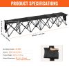Portable Folding Bench, 6 Seat Foldable Soccer Bench with Side Pockets and Carrying Bag, Lightweight 600D Oxford Fabric Sideline Seating, for Football