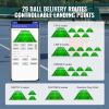 Tennis Ball Machine, Automatic Portable Tennis Ball Launcher, 100 Balls Tennis Training Practice Thrower, 5 Motors Multi-Mode Drills, 2+ Hours Play