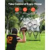 8 x 8 ft Football Trainer Throwing Net, Training Throwing Target Practice Net with 6 Target Pockets