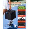 Tennis Ball Hopper, Holds 150 Tennis Balls, Foldable Pickleball Basket Cart with Wheels for Easy Pick Up, Lightweight Aluminum Alloy