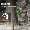 PCP Hand Pump, 4 Stage, 30Mpa 4500 PSI High Pressure PCP Air Rifile Filling Stirrup Pump with Oil-Moisture Filter Pressure Gauge