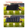 Soccer Rebounder Board, 37.4 x 9.8 in Portable Soccer Rebound Wall, Dual Surface Sports Kick Back Trainer, 3 Adjustable Angles