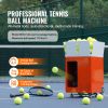 Tennis Ball Machine, Automatic Portable Tennis Ball Launcher, 100 Balls Tennis Training Practice Thrower, 5 Motors Multi-Mode Drills, 2+ Hours Play