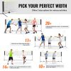 Badminton Net, Height Adjustable Volleyball Net, 20ft Wide Foldable Pickleball Net, Portable Tennis Net Set with Poles, Stand, Bag, Rackets