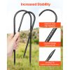 Rebar Stakes, 12-Inch, Heavy-Duty 0.32 in Diameter U Shape, Galvanized Steel Ground Anchors with Chisel Point End & Rust-Resistant Coating