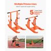 Weight Sled, Steel Power Sled, Fitness Training Sleds for Athletic Exercise Speed Improvement, Workout Equipment with Adjustable Height Handle