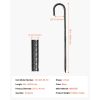 Rebar Stakes, 16-Inch, Heavy-Duty 0.4 in Diameter J Hook, Galvanized Steel Ground Anchors with Chisel Point End & Rust-Resistant Coating