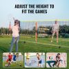 Badminton Net, Height Adjustable Volleyball Net, 17ft Wide Foldable Pickleball Net, Portable Easy Setup Tennis Net Set with Poles, Stand and Carry Bag
