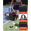 Tennis Ball Hopper, Holds 175 Tennis Balls or 290 Pickleballs, Foldable Pickleball Basket Cart with Wheels for Easy Pick Up