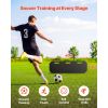 Soccer Rebounder Board, 40 x 12 in Portable Soccer Rebound Wall, HDPE Sports Kick Back Trainer, 3 Adjustable Angles