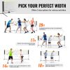 Badminton Net, Height Adjustable Volleyball Net, 10ft Wide Foldable Pickleball Net, Portable Easy Setup Tennis Net Set with Poles, Stand and Carry Bag