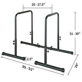Power Tower Dip Station Pull Up Bar Stand Adjustable Height Heavy Duty Multi-Function Fitness Training Equipment (Option: Defaulttitle)