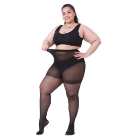 6 Pairs Plus Size Tights For Women (Option: Black-XL)