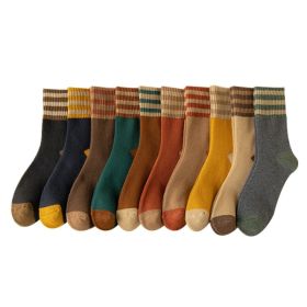 10 Pairs Oversized Thick Warm Winter Socks For Women Men (Option: Brown)