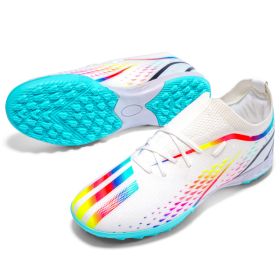 New men's and women's long nails broken nails professional game football shoes (Color: White (broken nail), size: 44)