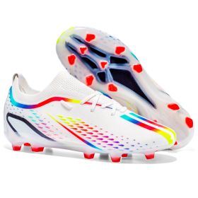 New men's and women's long nails broken nails professional game football shoes (Color: White (spike), size: 42)