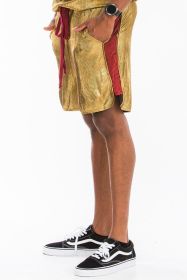 METALLIC FLICK SHORTS (Color: Black / Red, size: XL)