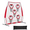 6 x 6 ft Football Trainer Throwing Net, Training Throwing Target Practice Net with 5 Target Pockets