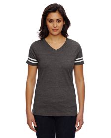 Ladies' Football T-Shirt - BLACK/ WHITE - 2XL (Color: VN SMOKE/ BD WHT, size: XL)