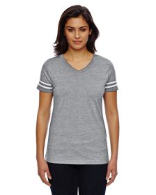 Ladies' Football T-Shirt - BLACK/ WHITE - 2XL (Color: VN HTHR/ BLD WHT, size: XL)