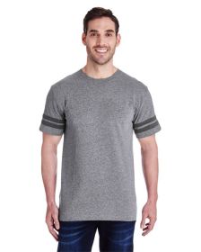 Men's Football T-Shirt - BLACK/ WHITE - 2XL (Color: GRAN HTH/ VN SMK, size: XL)