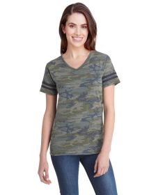 Ladies' Football T-Shirt - BLACK/ WHITE - 2XL (Color: VN CAMO/ VN SMK, size: 2XL)