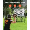 6 x 6 ft Football Trainer Throwing Net, Training Throwing Target Practice Net with 5 Target Pockets