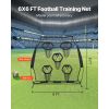 6 x 6 ft Football Trainer Throwing Net, Training Throwing Target Practice Net with 5 Target Pockets