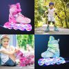 Roller Blades Adjustable for Small Youth Girls Boys with LED Light Up Wheels;  Upgrade  Outdoor Kids Inline Skates
